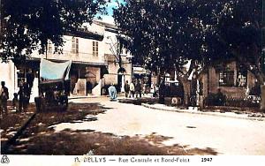 DELLYS - RUE CENTRALE ET ROND-POINT - 1947